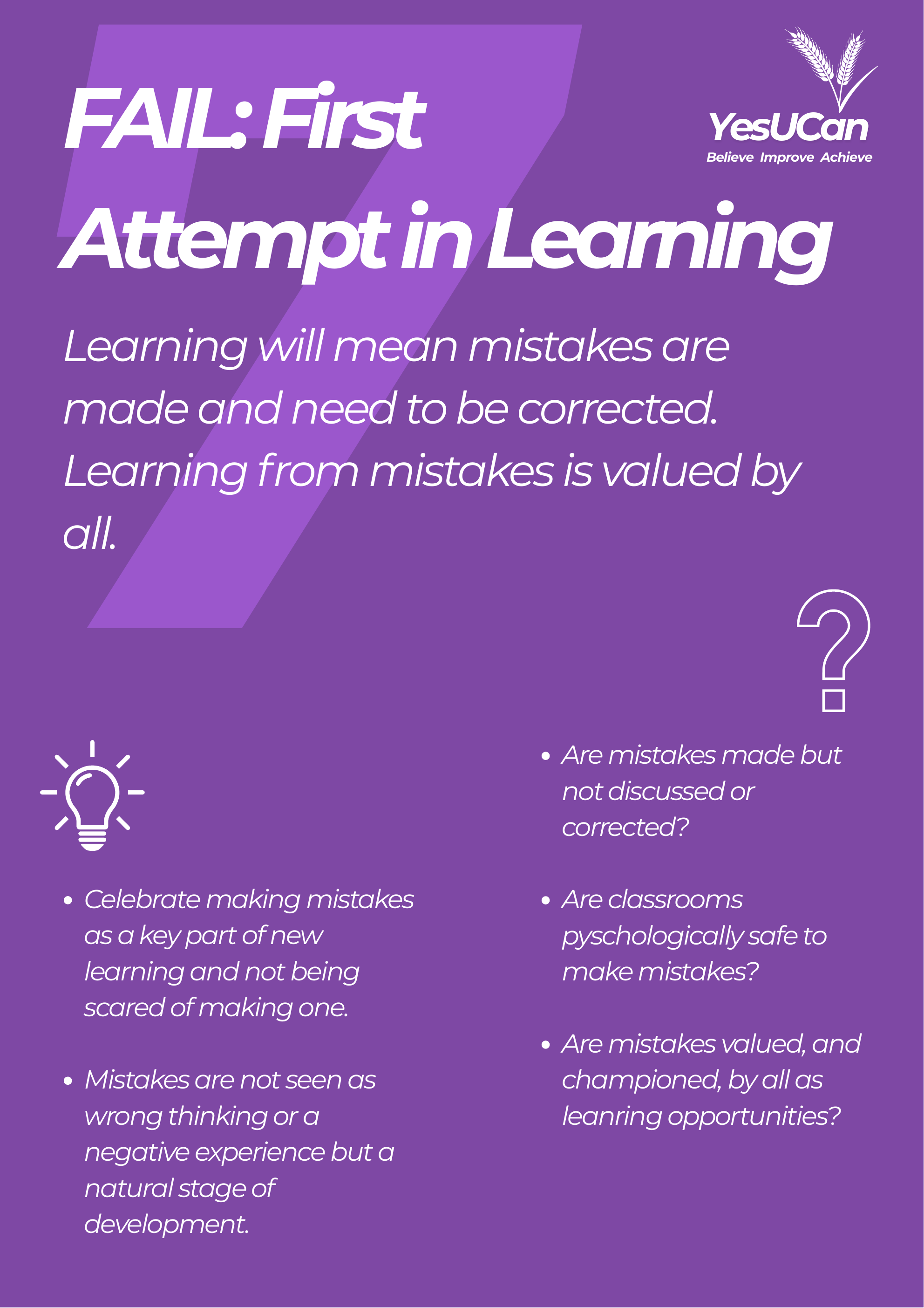 FAIL: First Attempt in Learning poster