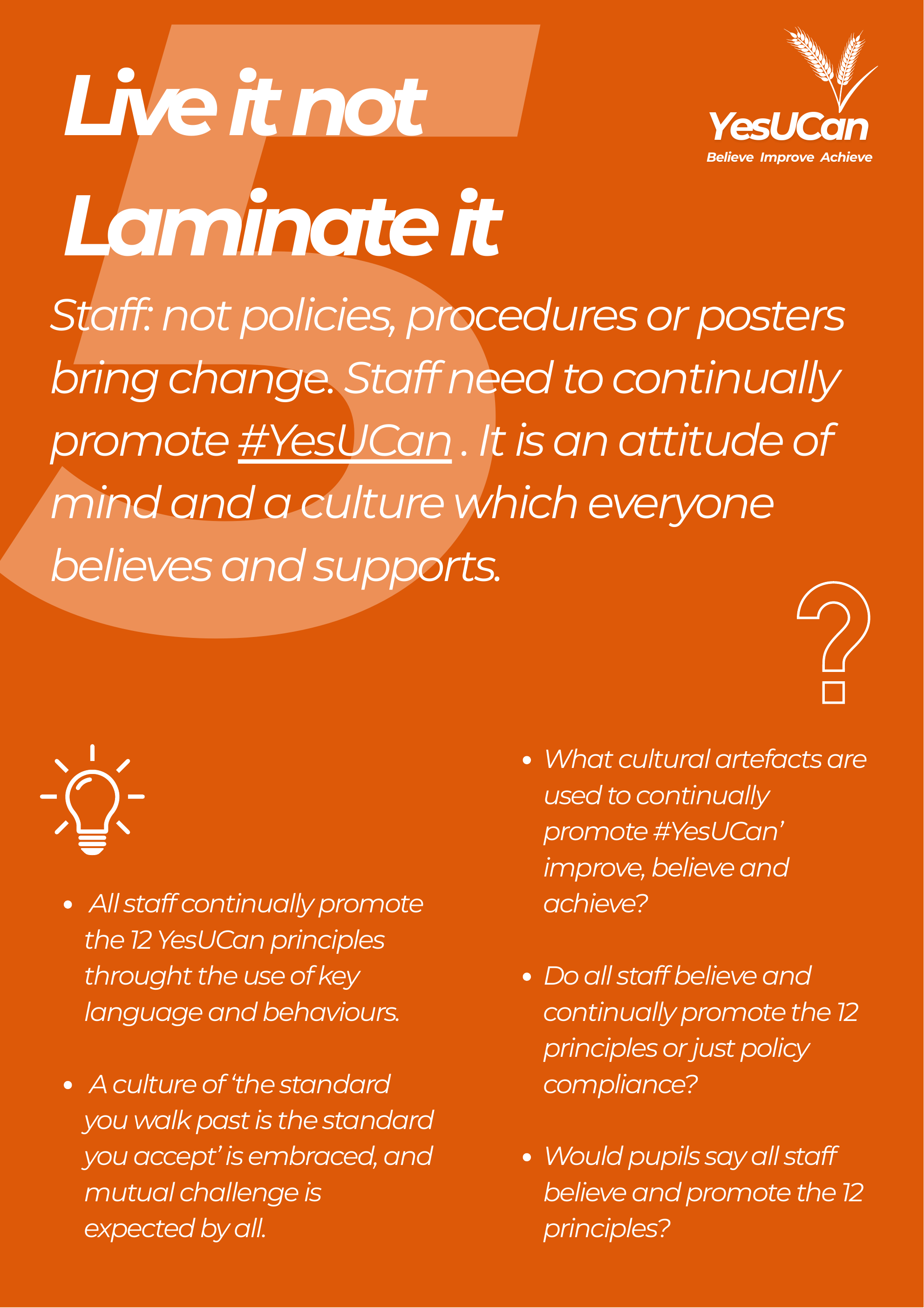 Live it not Laminate it poster